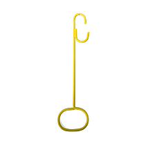 3/8" X 24" Open C Hook Steel No-Touch Tool Closed Handle On Plane