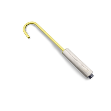 1/4" X 14" Open J Hook Steel No-Touch Tool with Wood Handle