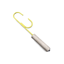 3/8" X 14" Open C Hook Steel No-Touch Tool with Wood Handle