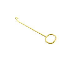 3/8" X 24" Open J Hook Steel No-Touch Tool Closed Handle 90° Off Plane